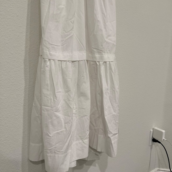 A.L.C. | Elegant Summer Whitney Cut Out Waist Midi Dress in White | Size 10 - Picture 6 of 15